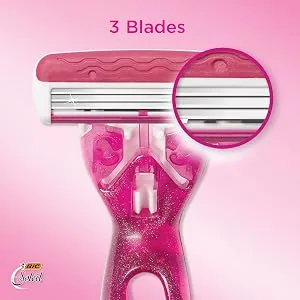BIC Simply Soleil Click Womens Disposable Razor, Pink, 12 Pack - BIC Simply Soleil Click 3-Blade Disposable Razor Head
