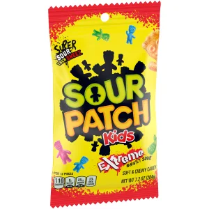 SOUR PATCH KIDS Candy, Extreme Flavor, 12 Bags (7.2 oz.) Mixed-Fruit 7.2 Ounce (Pack of 12) - image