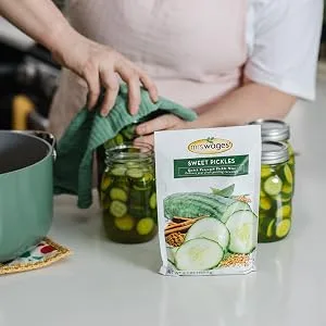 Mrs. Wages Kosher Dill Pickles Quick Process Mix 6.5 Ounce (VALUE PACK of 6) Kosher Dill 6.5 Ounce (Pack of 6) - Pickle Canning