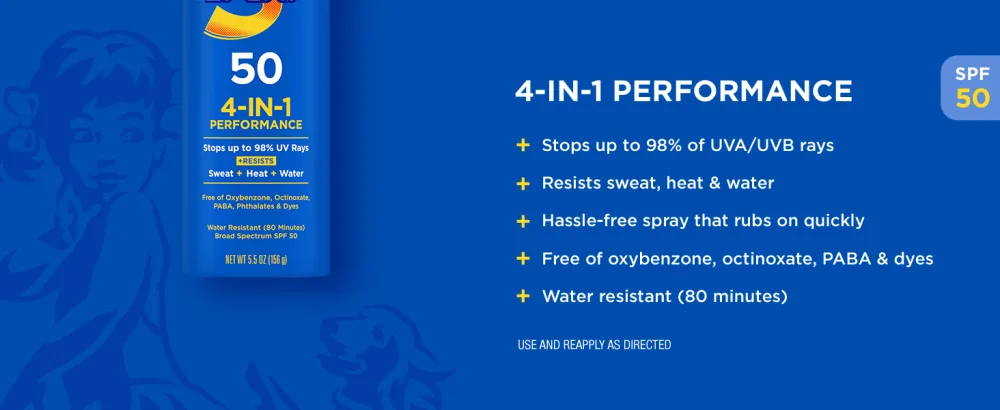 Coppertone SPORT Sunscreen Spray SPF 50, Water Resistant Spray Sunscreen, Broad Spectrum SPF 50 Sunscreen, Bulk Sunscreen Pack, 5.5 Oz Spray, Pack of 3 - coppertone sunscreen, sport sunscreen, spray sunscreen, spf 50, spf, sunblock