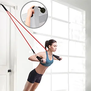 23 Pack Resistance Bands Set Workout Bands, 5 Stackable Exercise Bands 5 Loop Resistance Bands 2 Core Sliders  Door Anchor Handles Ankle Straps Carry Bag Instant Cooling Towel Wrist Wraps - door anchor