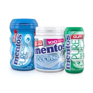 Mentos Clean Breath Sugarfree Hard Mint, 150pc, Intense Peppermint (Pack of 4 Bottles) Blue - product information 2