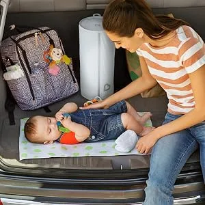 Munchkin Toss Portable Disposable Diaper Pail, 3 Pack, Holds 90 Diapers - toss disposable diaper pail