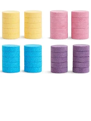 Munchkin Color Buddies Moisturizing Bath Water Color Tablets, 40 Pack, Yellow, Pink, Blue, Purple 40 Count Refill - Color Tablets