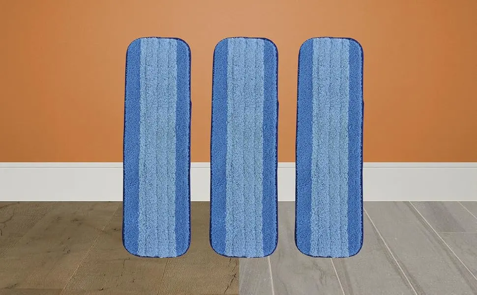 Bona Microfiber Cleaning Pad, for Hardwood and Hard-Surface Floors, fits Bona Family of Mops, 3 Pack - Bona Microfiber Cleaning Pad Value Pack