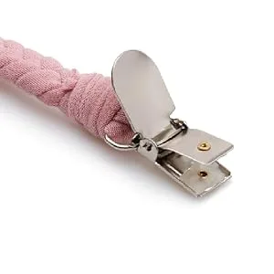 Pacifier Clip Holder for Boy and Girl Universal Handmade Braided Rope Paci Clip Easy to Use 4 Pack (White) - Pacifier clips