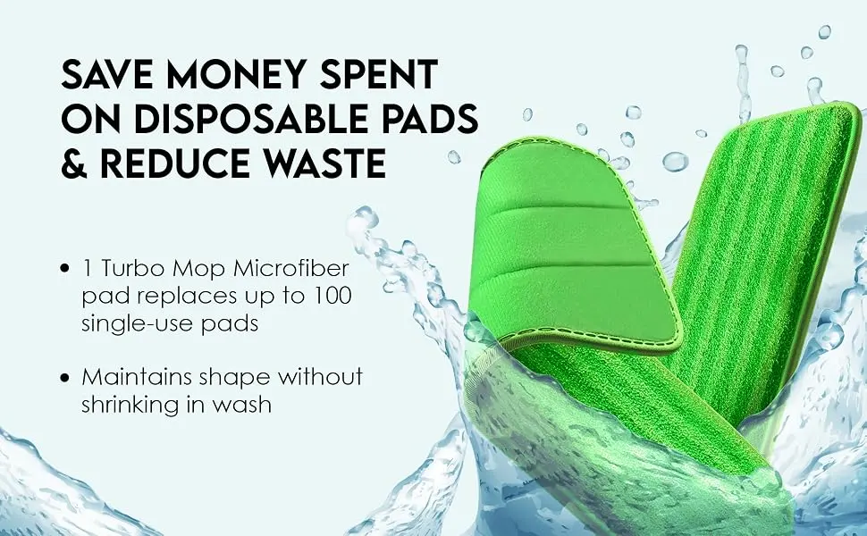Microfiber Mop Pads 4 Pack - Reusable Washable Cloth Mop Head Replacements Best Thick Spray Wet Dust Dry Flat Velcro Attachment 18" Inch - Cleaning Refill Fits Bona, Bruce, Rubbermaid, Libman + More - save money and reduce waste