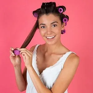 Conair Hair Rollers, Hair Curlers with Self Grip, Foam Rollers in Neon Colors, Assorted Sizes, 48 Pack - Conair Hair Rollers