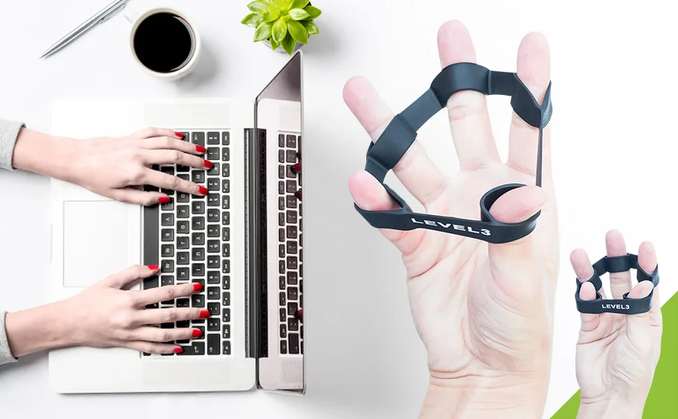 4 Pack Hand Exerciser Grip Strengthener, Finger Stretcher Hand Grip Resistance Bands Hand Strengthener Hand Strengthening Forearm Exerciser for Arthritis Black - everywhere