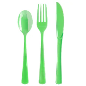 Exquisite 150 Pack Black Plastic Utensils Heavy Duty Cutlery Set 50 Plastic Forks 50 Plastic Spoons 50 Plastic Knives Perfect Plastic Silverware Party Pack Set for all occasions - cutlery