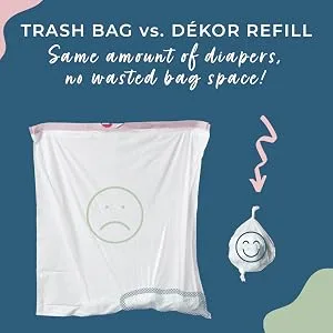 Diaper Dekor Plus Diaper Pail Liner Refills Biodegradable, 4 Pack - Diaper Pail vs. Trash Bags