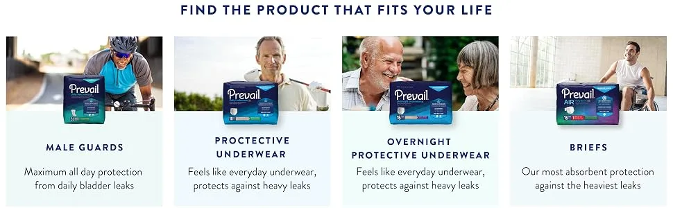Prevail Proven | Male Incontinence Guards | Maximum Absorbency | 126 Count 14 Count (Pack of 9) - Fit Your Life