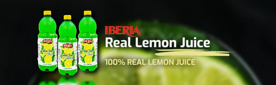 Iberia 100% Lemon Juice, 32 Ounce (Pack of 3) - lemon juice