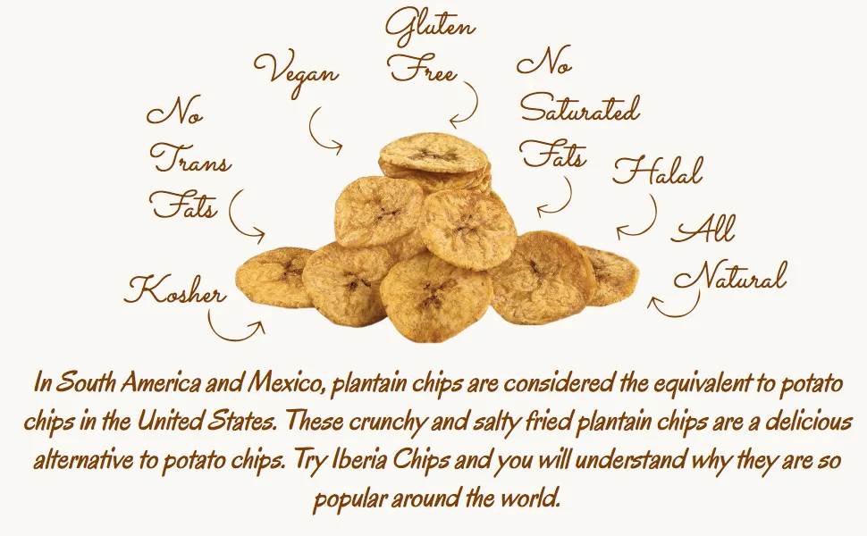 Iberia Saladito Lightly Salted Plantain Chips , 20 Oz. - salted plantain