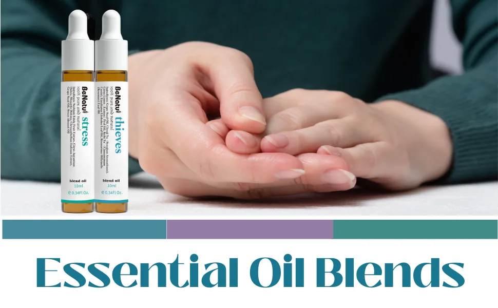Essential Oils Blend Set, Organic Aromatherapy Oils for Diffuser (Dream,Stress, Balance, Theives, Breathe) 5 Packs - essential oil blends