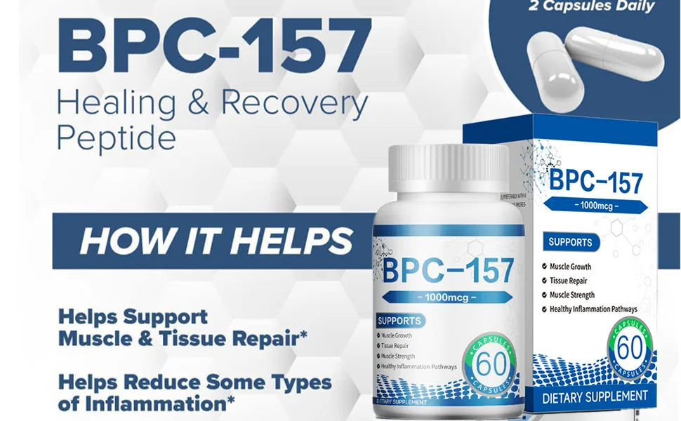 1000 mcg of bpc 157 per day Peabloom Body Protection Compound for Muscle & Workout Recovery 60 Capsules Pack 2 mobility