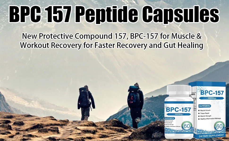 Peabloom BPC 157 Body Protection Compound 1000 mcg for Muscle & Workout Recovery 60 Capsules Pack Of 2