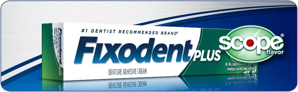 Fixodent Control Denture Adhesive Cream Plus Scope Flavor, 2 Oz, Pack of 6 - Fixodent Plus Scope Adhesive - denture adhesive, best dentures, secure denture adhesive