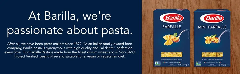 Barilla Mini Farfalle Pasta, 16 Ounce Boxes (Pack of 4) - product information 1