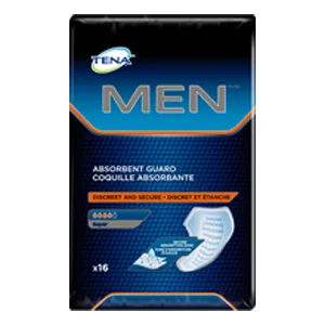 Tena Incontinence Guards for Men, Moderate Absorbency, 144 Count (3 Packs of 48) 48 Count (Pack of 3) - TENA Men Super Incontinence Guards