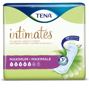 TENA Intimates Maximum Absorbency Incontinence/Bladder Control Pad for Women, Regular Length, 168 Count (3 Packs of 56) - TENA Maximum Pads
