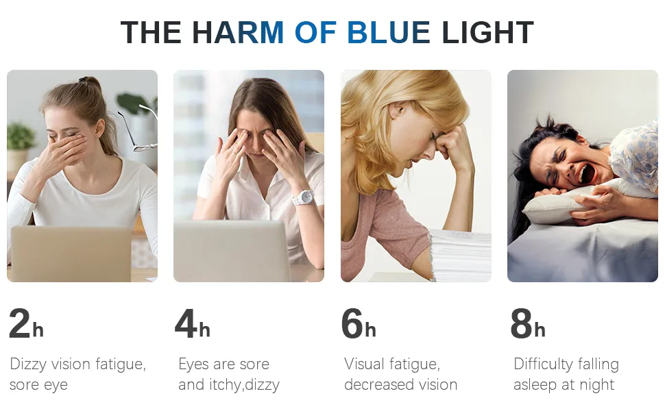 3-Pack Blue Light Blocking Glasses for Women/Men Blue Light Glasses for Teens, Computer Glasses Gaming Glasses Anti Eye Strain Non-Prescription - Blue Light Blocking Glasses