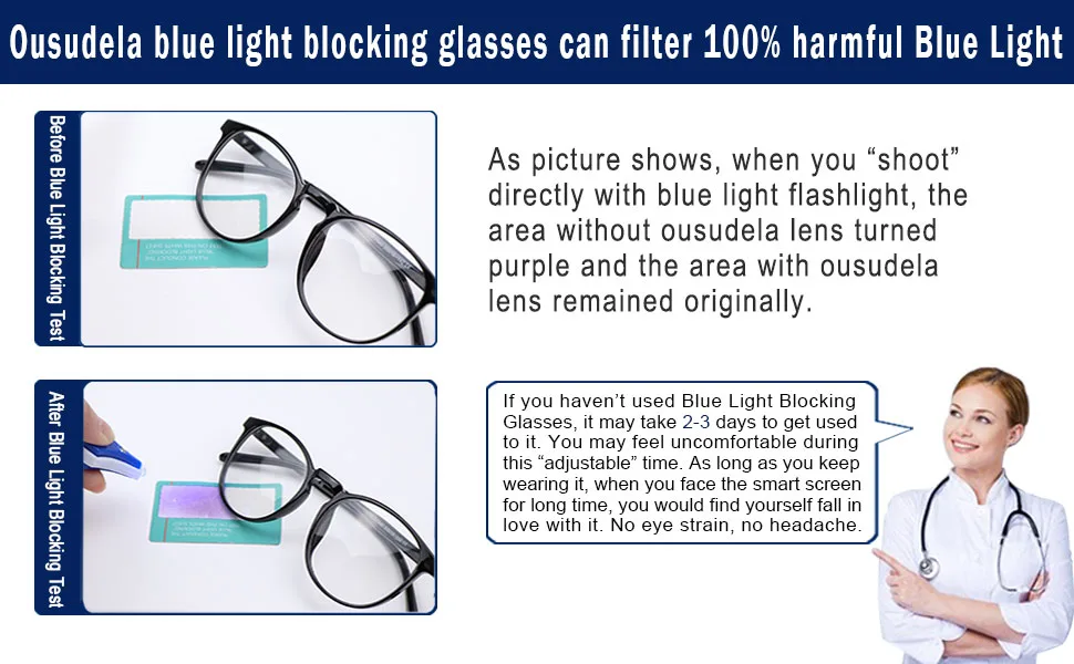 3-Pack Blue Light Blocking Glasses for Women/Men Blue Light Glasses for Teens, Computer Glasses Gaming Glasses Anti Eye Strain Non-Prescription - Blue Light Blocking Glasses