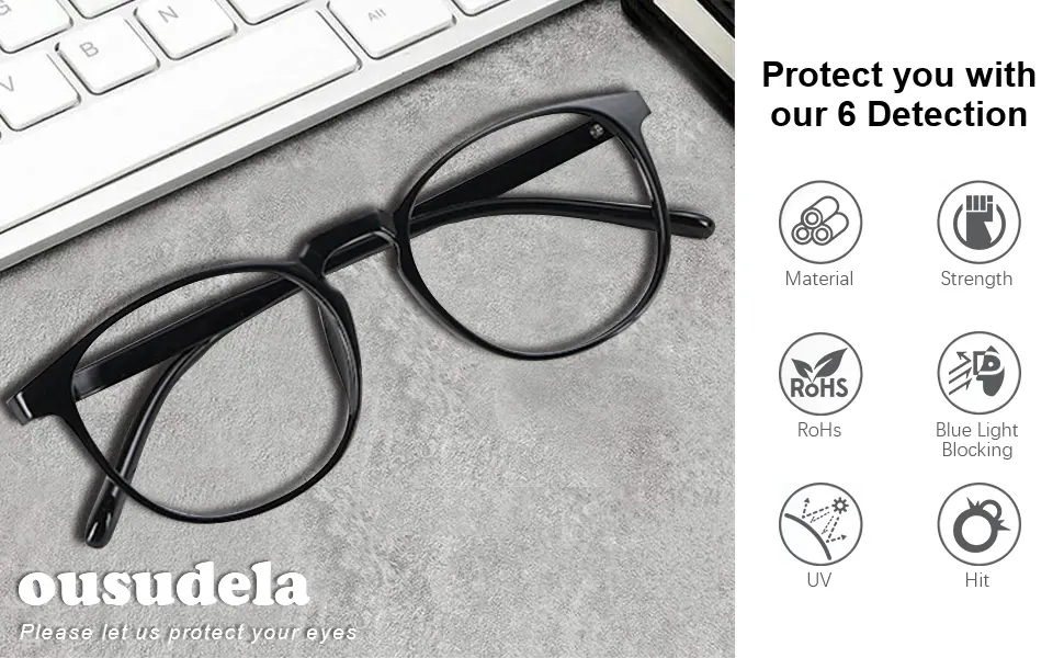 3-Pack Blue Light Blocking Glasses for Women/Men Blue Light Glasses for Teens, Computer Glasses Gaming Glasses Anti Eye Strain Non-Prescription - Blue Light Blocking Glasses