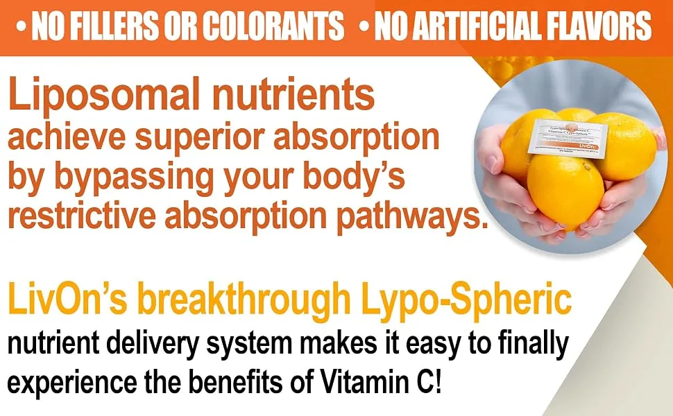 LypoSpheric Vitamin C  2 Cartons (60 Packets)  1,000 mg Vitamin C & 1,000 mg Essential Phospholipids Per Packet  Liposome Encapsulated for Improved Absorption  100% NonGMO - product information 5