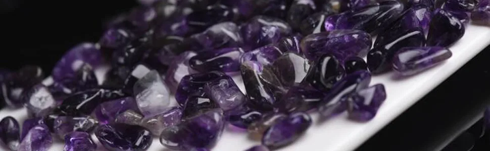 Orientrea 1.1lb Natural Crushed Amethyst Crystal Tumbled Chips-Healing Crystals Chips Bulk, Crushed Crystal Gemstones for Crafts, Beautiful Package for Gift (Amethyst) - Amethyst Crystal Chips
