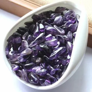 Orientrea 1.1lb Natural Crushed Amethyst Crystal Tumbled Chips-Healing Crystals Chips Bulk, Crushed Crystal Gemstones for Crafts, Beautiful Package for Gift (Amethyst) - Amethyst Crystal Chips