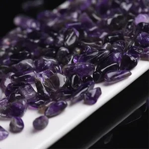 Orientrea 1.1lb Natural Crushed Amethyst Crystal Tumbled Chips-Healing Crystals Chips Bulk, Crushed Crystal Gemstones for Crafts, Beautiful Package for Gift (Amethyst) - Amethyst Crystal Chips