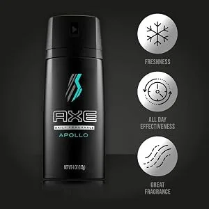 AXE Body Spray for Men Anarchy 4 oz, Pack of 6 - AXE Apollo Protects against Odor and Wetness