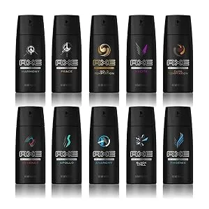 AXE Body Spray for Men Anarchy 4 oz, Pack of 6 - Full Range of AXE Bodysprays