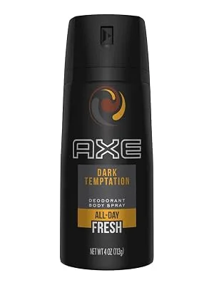 AXE Dark Temptation Body Spray Deodorant for Men, 4 Oz, Pack of 6 - AXE Dark Temptation Body Spray