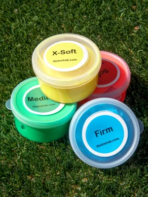 FlintRehab Premium Quality Therapy Putty (4 Pack, 3-oz Each) for Hand Exercise Rehab. Fidgeting, and Stress Relief - putty