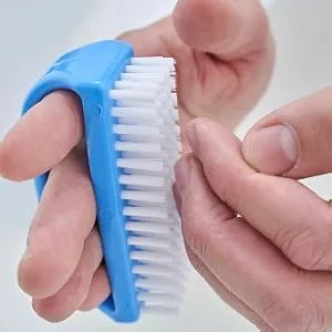 Superio Stiff Nail Brush Cleaner with Handle 3 Pack, Durable Scrub Brush, Clean Toes, Fingernails- Hand Scrubber- All-Purpose Cleaning Brush for Home, Kitchen, Work- Stiff Bristles, Easy to Use - nail