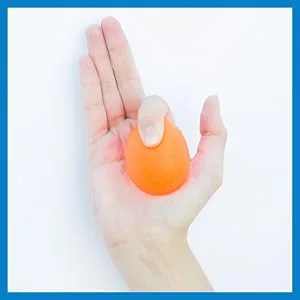 RMS 4-Pack Hand Exercise Balls - Physical & Occupational Therapy Kit for Strengthening Grip & Reducing Stiffness - Arthritis Pain Relief Exerciser for Rehabilitation, Fidget, Stress Relief - orange brightly color exercise ball soft flexible