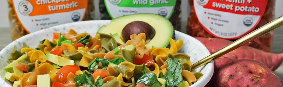 Al Dente Plant Based Pasta Green Pea + Wild Garlic, 8 Ounce (Pack of 6) - Ingredients