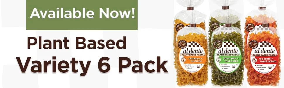 Al Dente Plant Based Pasta Red Lentil + Sweet Potato, 8 Ounce (Pack of 6) - ingredients