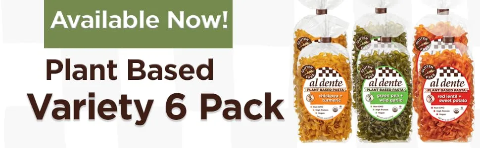 Al Dente Plant Based Pasta Chickpea + Turmeric, 8 Ounce (Pack of 6) - ingredients