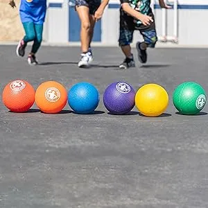 GoSports Inflatable No Sting Dodgeball - 5" or 7" Inflatable Dodgeball 6 Pack - Choose Your Size 7" Ball (Pack of 6) - dodgeballs rubber 7