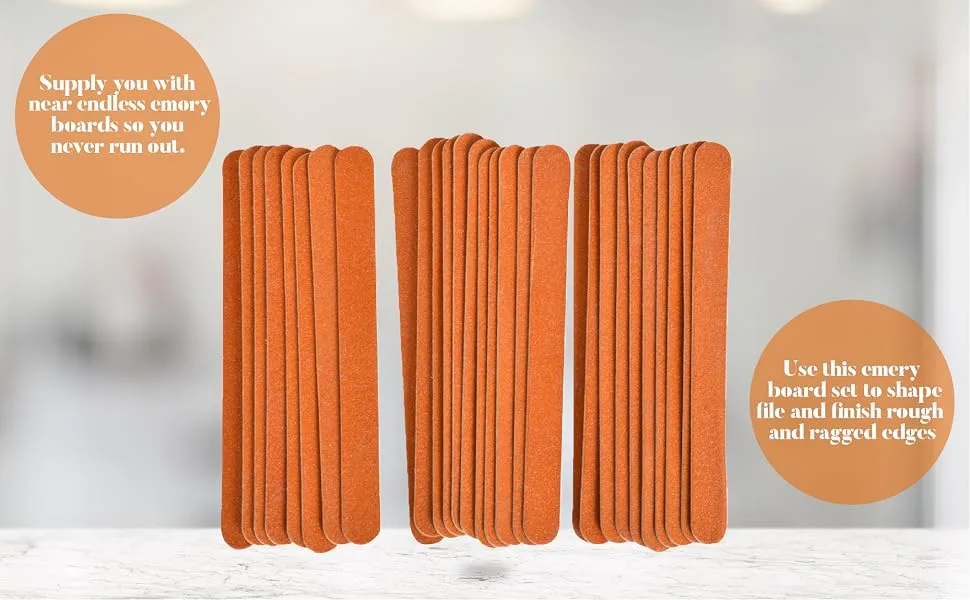 Spa Savvy Double Sided Nail Files - Pack of 30 Emory Board Buffering Files Professional Manicure Pedicure Beauty Tools for Shaping and Filing Beautiful Nails - coat rasp buffer acrylic filer metal e grit set emory boards natural gel emery