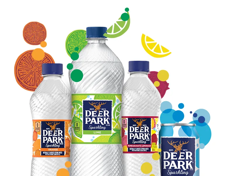Deer Park Sparkling Water, Lemon, 16.9 oz. Bottles (Pack of 8) - Deer Park flavor range