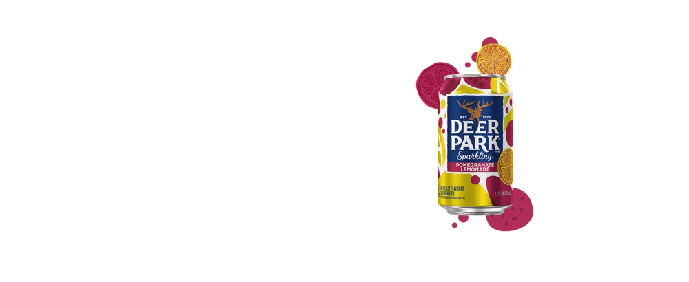 Deer Park Sparkling Water, Lemon, 16.9 oz. Bottles (Pack of 8) - Pomegranate Lemonade