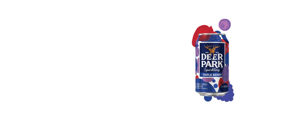 Deer Park Sparkling Water, Lemon, 16.9 oz. Bottles (Pack of 8) - Triple Berry