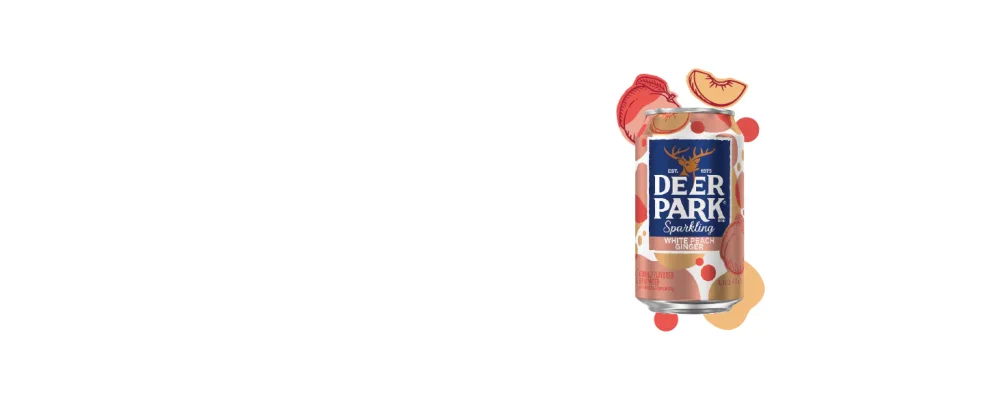 Deer Park Sparkling Water, Lemon, 16.9 oz. Bottles (Pack of 8) - White Peach Ginger