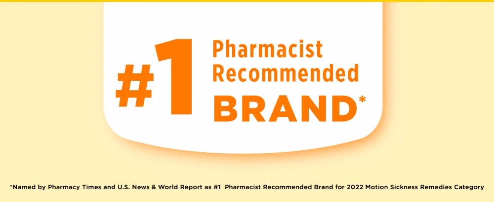 Dramamine All Day Less Drowsy Motion Sickness Relief | 8 tablets | pack of 3 |Packaging may vary - Dramamine is the #1 pharmacist-recommended brand