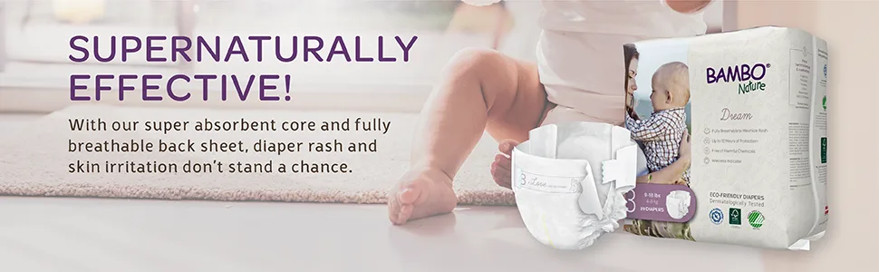Bambo Nature Premium Eco-Friendly Baby Diapers (SIZES 1 TO 6 AVAILABLE), Size 4, 27 Count- Pack of 6 Size 4 (162 Count) 162 - Supernaturally Effective