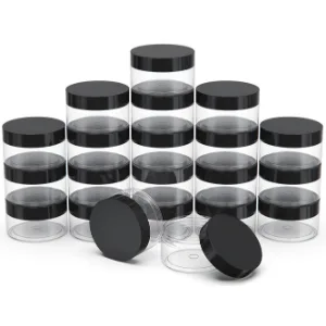 2oz Plastic Container with Lids 50 Pack Bulk Clear 2 oz Container with lids Refillable Sugar Scrub small 4 ounce Oz Plastic Containers 4oz Jars with Lids for Cosmetics, Lotions, Body Butters, Slime - product information 9